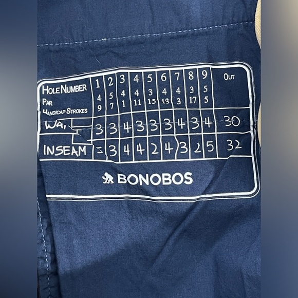 Bonobos Ankle Zip Golf Khaki Tan Pants 30x32 - Picture 7 of 8
